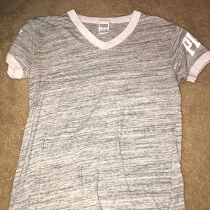 Gray short sleeve shirt from Pink